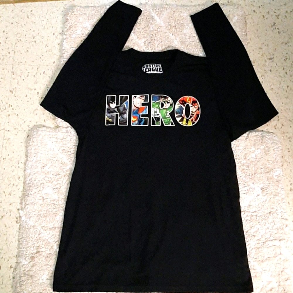 NWOT Justice League HERO Longsleeve Graphic Tee